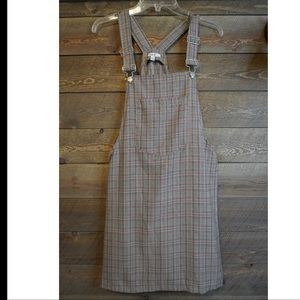 AUW Plaid Overall Dress